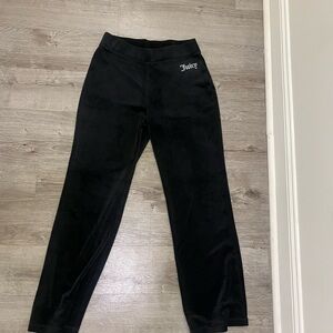 Juicy Couture Black Velour Velvety Sweatpants